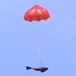 2024 Ruiqi 5kg UAV Fallschirm 1,3 m Fallschirm Landing Umbrella für Skywalker X5 X5 Pro 1680mm RC Flugzeug